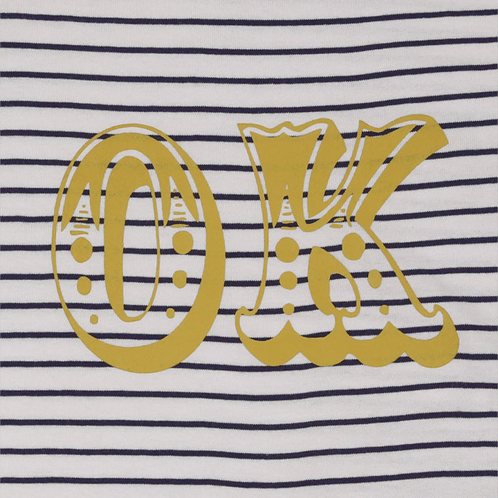 OK Print Stripe T-Shirt