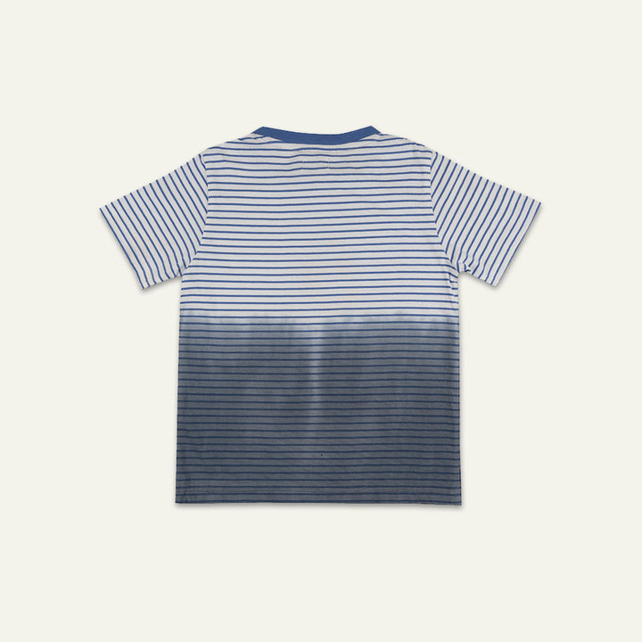 Anchor Print Dip Dye Stripe T-Shirt