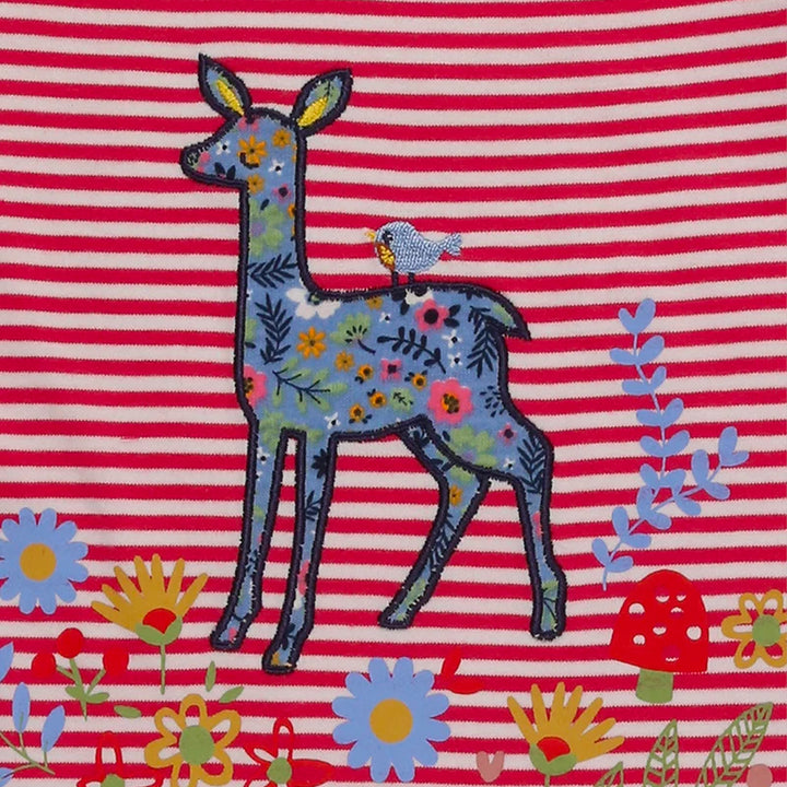 deer applique and stripe romper - image 4