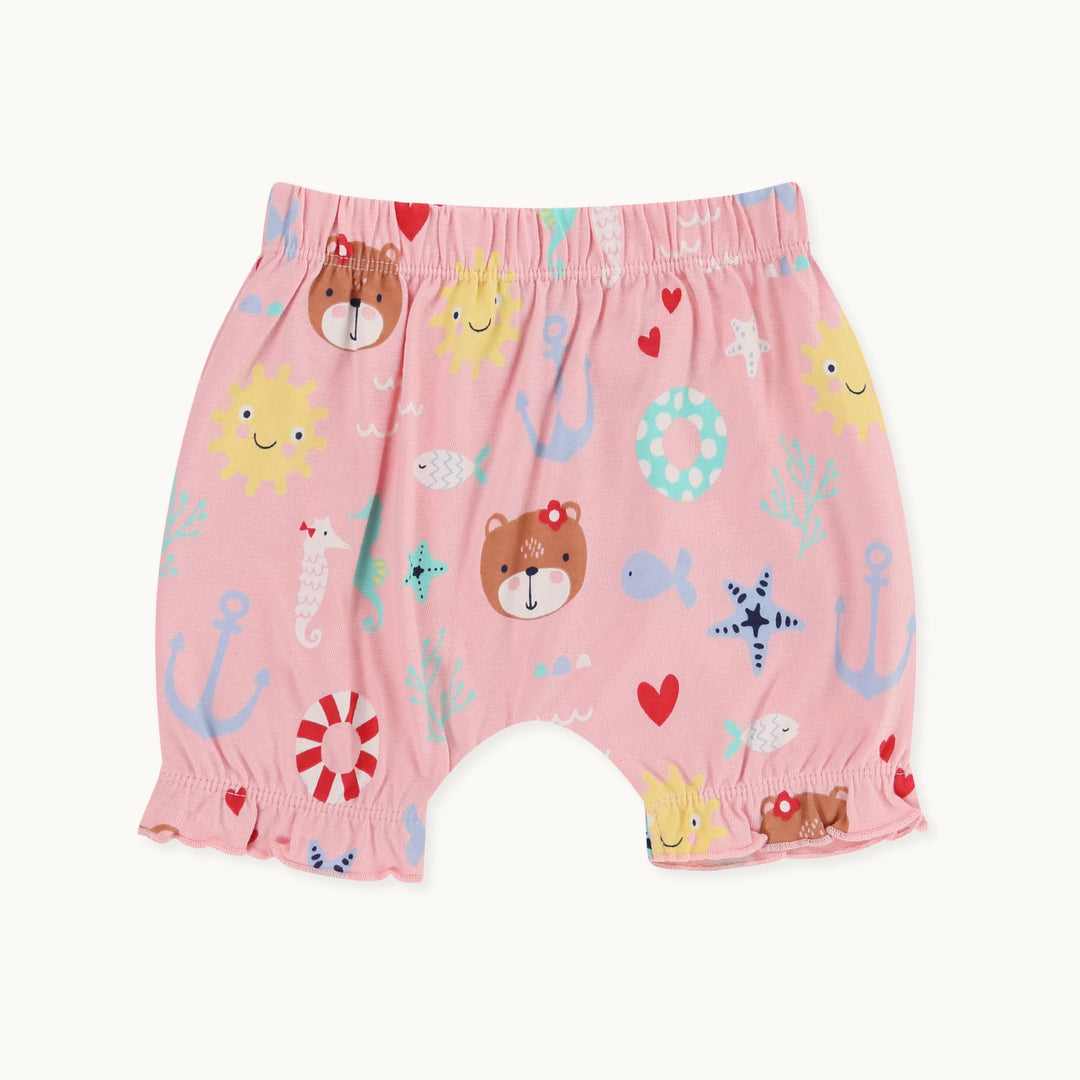 organic cotton Multicoloured Lilly At The Beach Print Top And Short Set - image 7