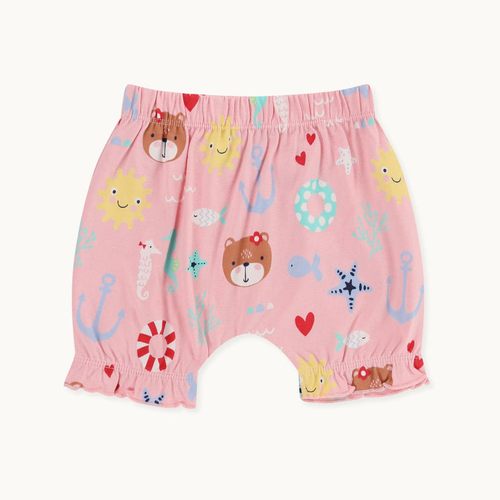 organic cotton Multicoloured Lilly At The Beach Print Top And Short Set - image 7