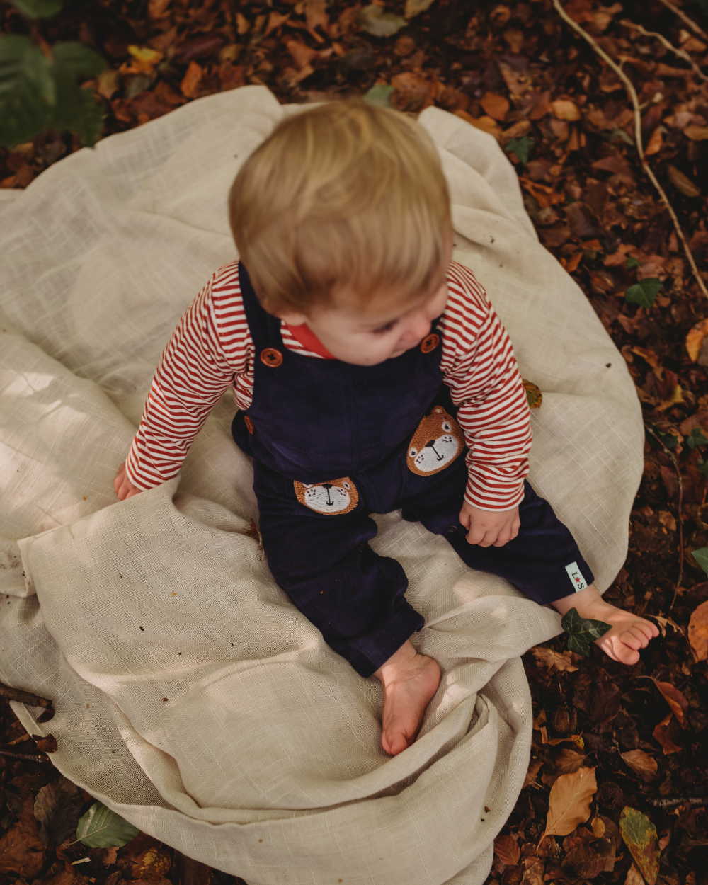 Fox cord Dungarees and Top Set