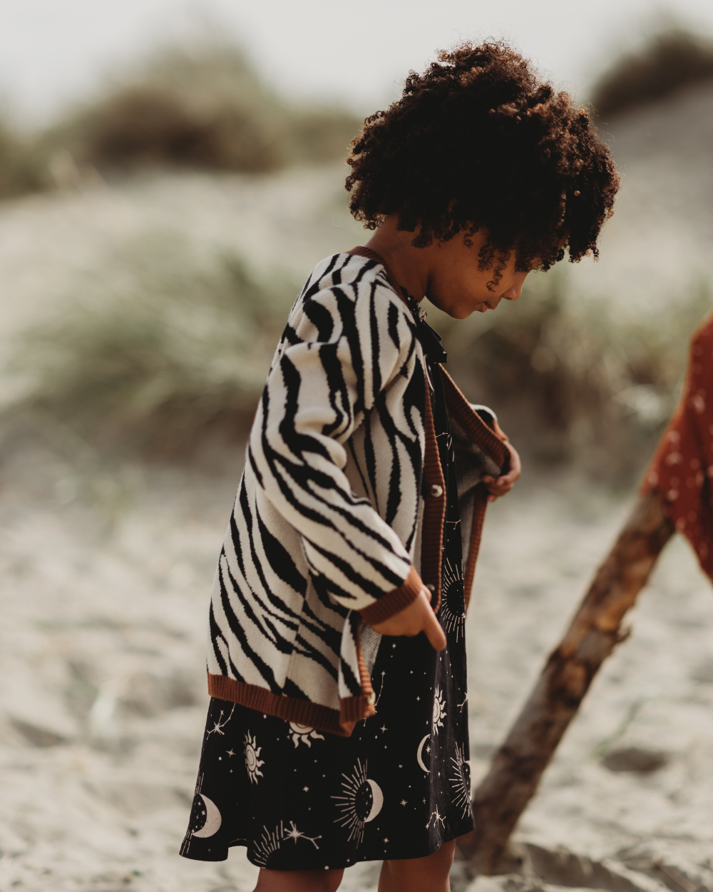 Multicolour Zebra Print Cardigan