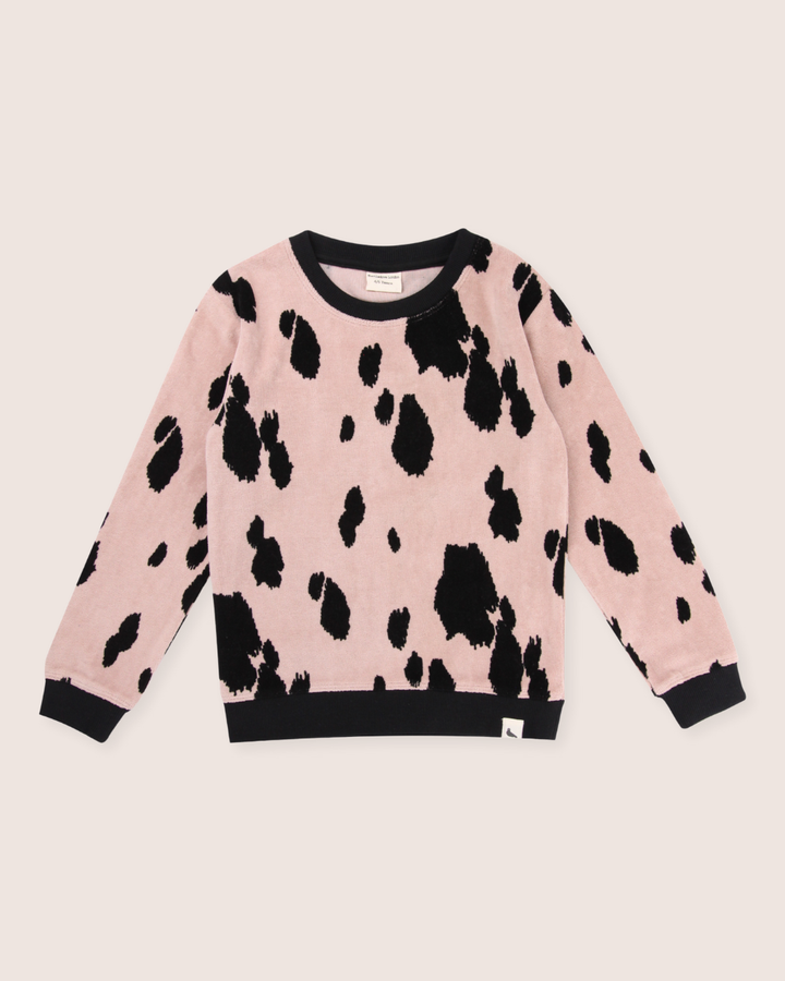 Pink Pony Print Velour Sweatshirt