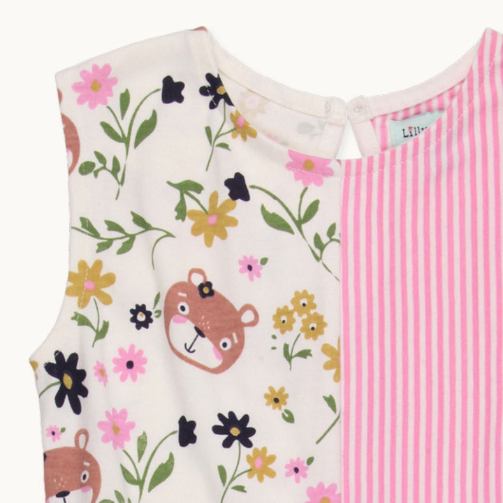 Multicoloured Sid In Flowers And Stripe Print Kids Dress - image 2