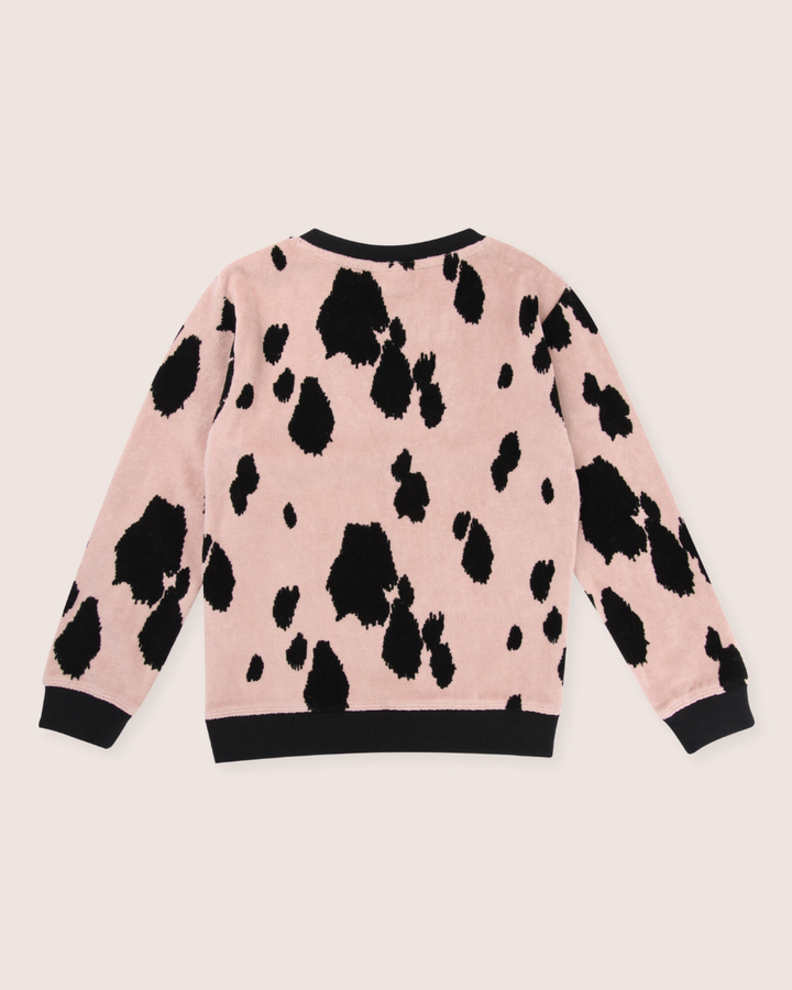 Pink Pony Print Velour Sweatshirt