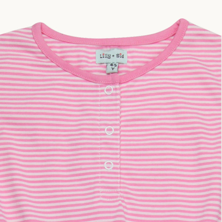 organic cotton stripe print full sleeve romper - image 2