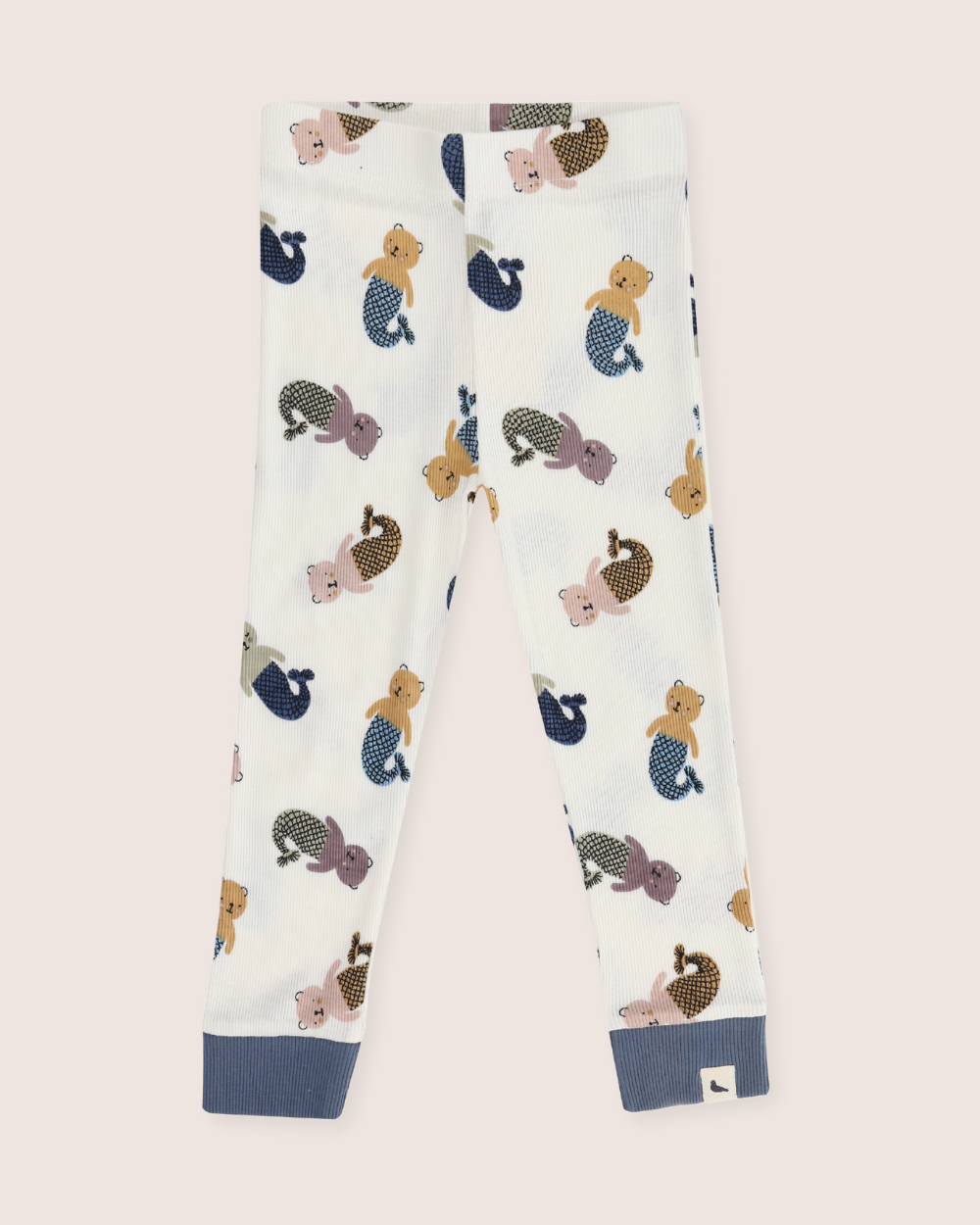 White Merbear Print Leggings