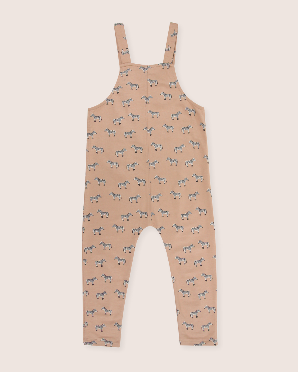 Beige Zebra Print Dungarees