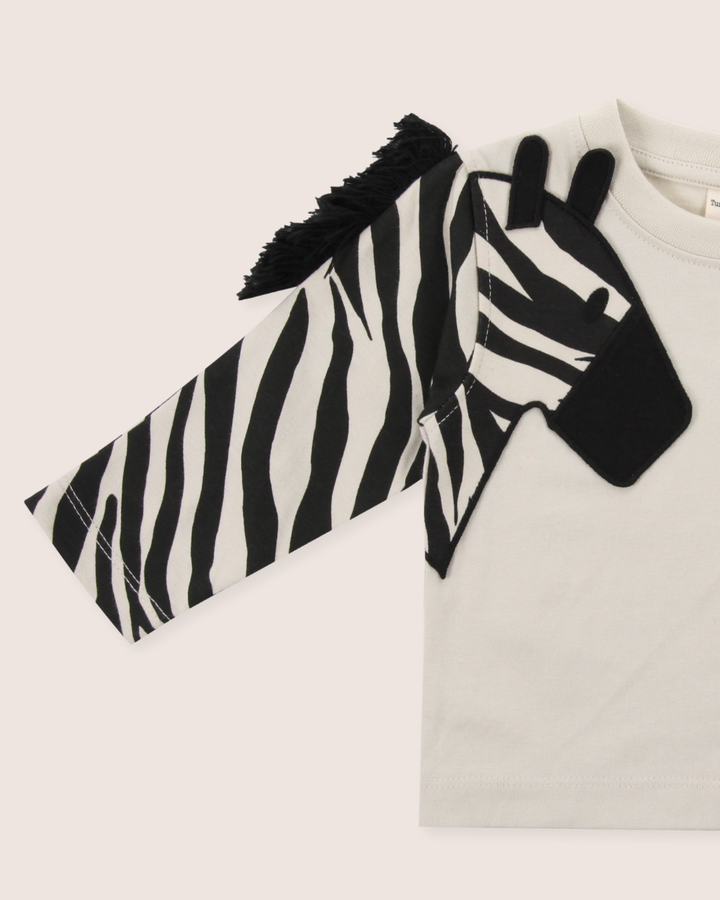 Multicolour Zebra Streak Print Sleeve Top