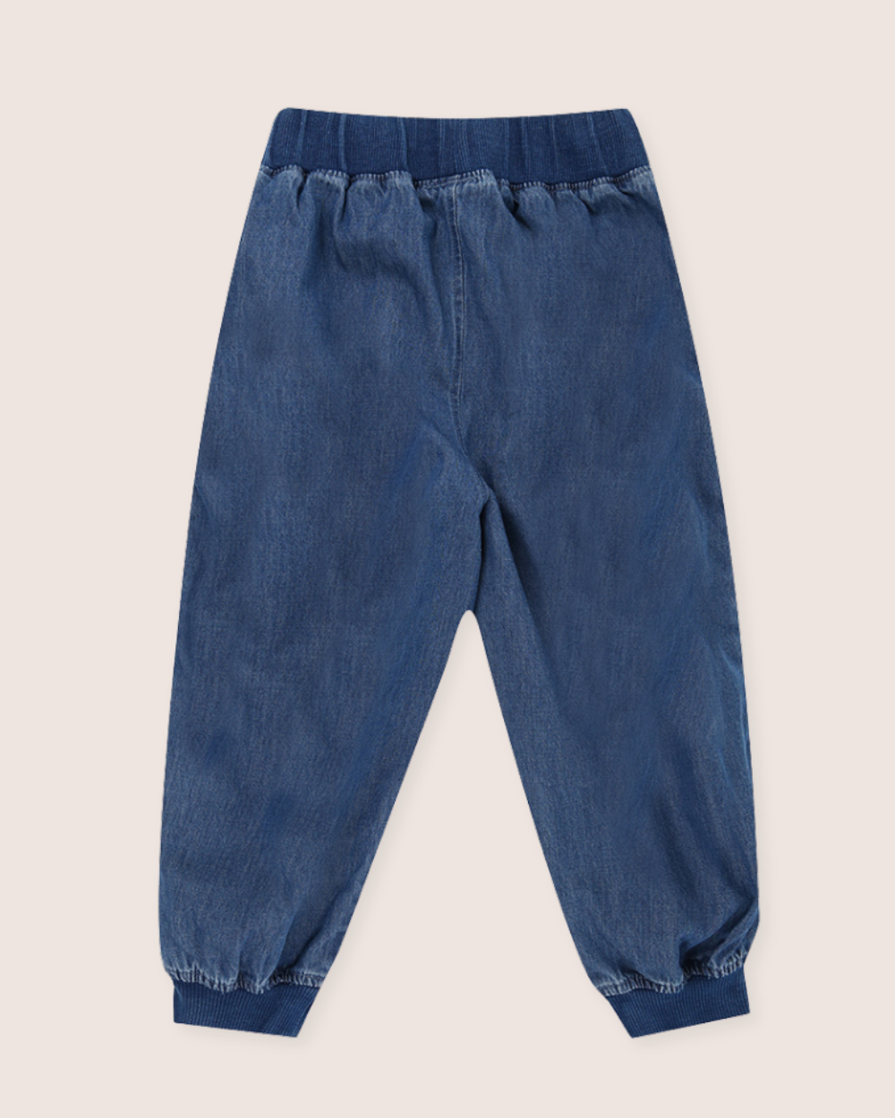 Blue Denim Stripe Print Joggers