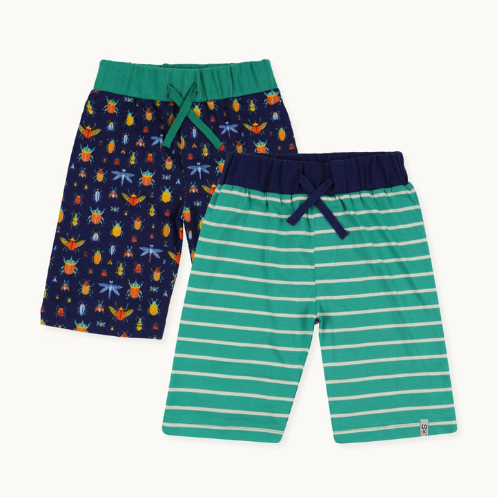 Multicoloured Bugs And Stripe Print Short - Image 1