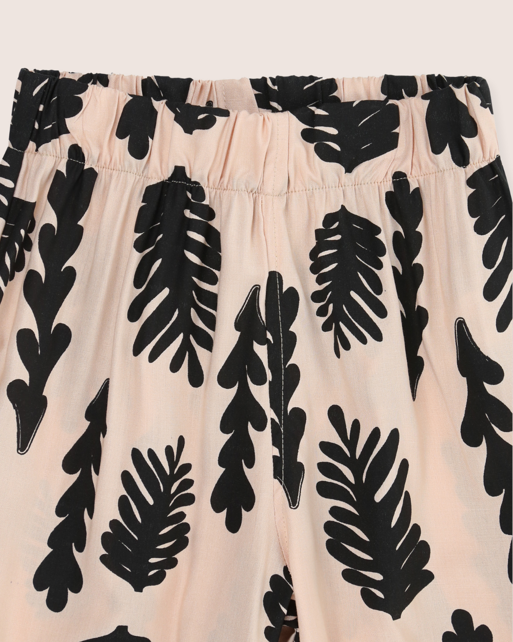 Cream Seaweed Print Trousers