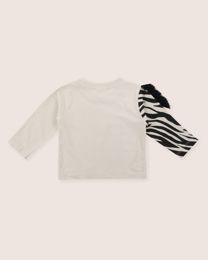 Multicolour Zebra Streak Print Sleeve Top