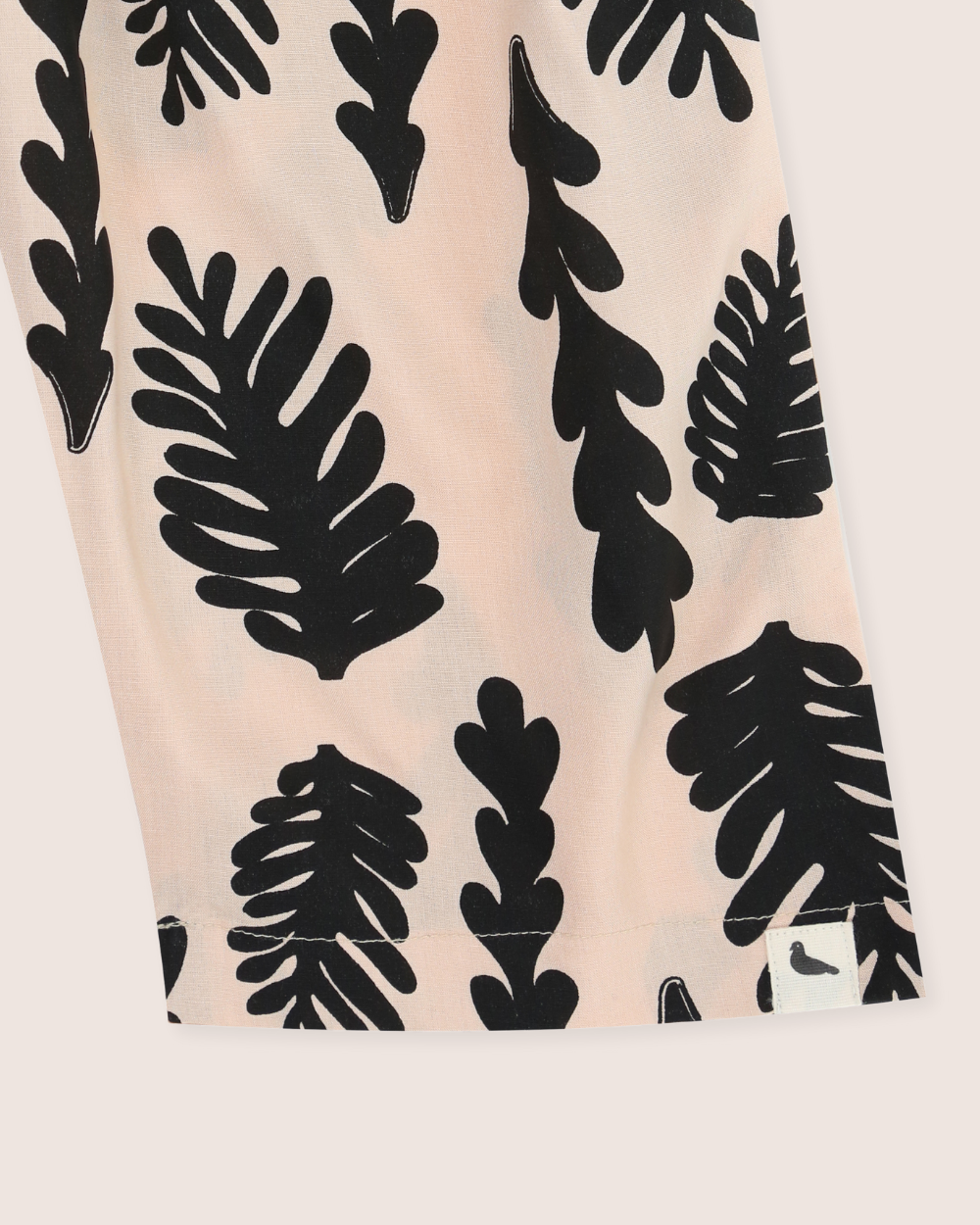 Cream Seaweed Print Trousers