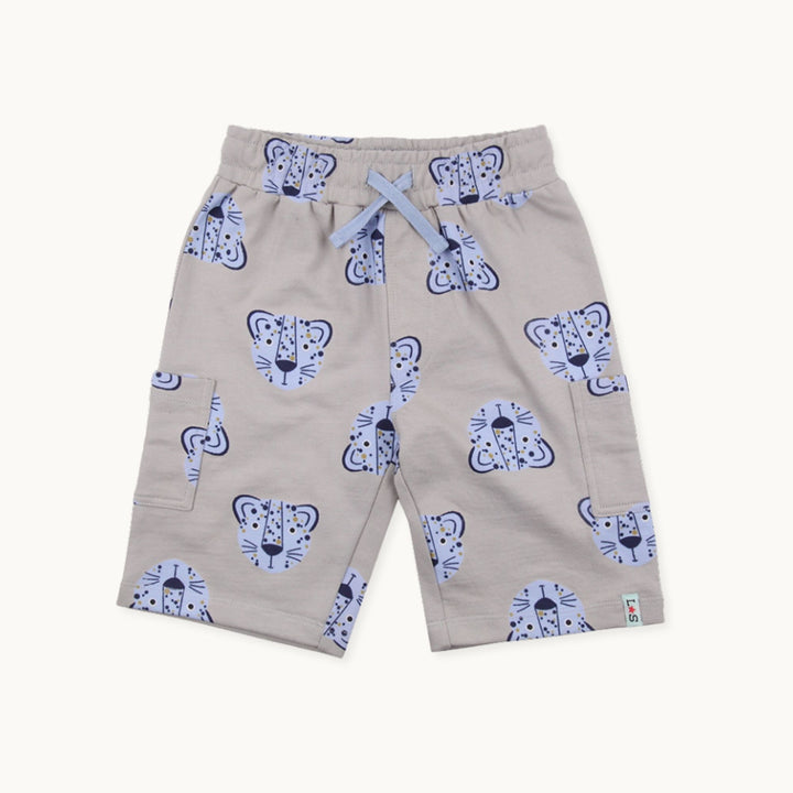 organic cotton kids Lenny Leopard Cargo Shorts