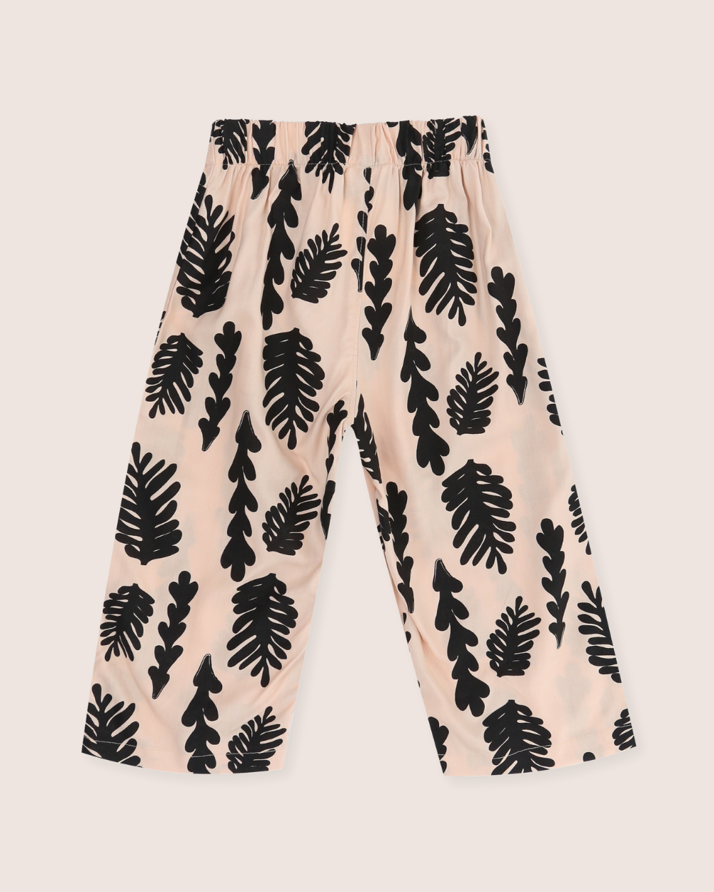 Cream Seaweed Print Trousers