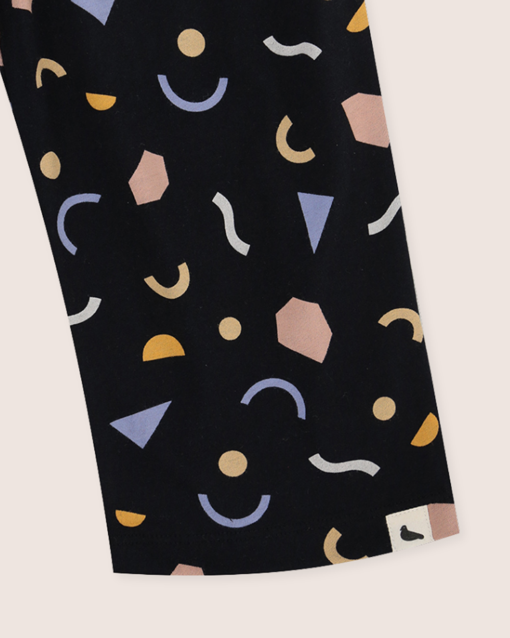 Black Abstract Print Trousers