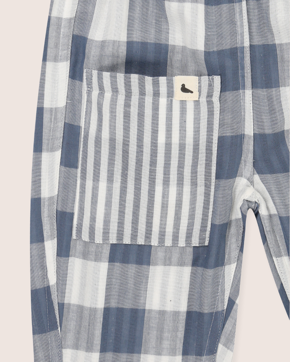 Multicolour Marine Check Print Reversible Trousers