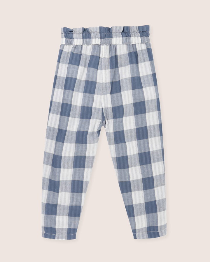 Multicolour Marine Check Print Reversible Trousers