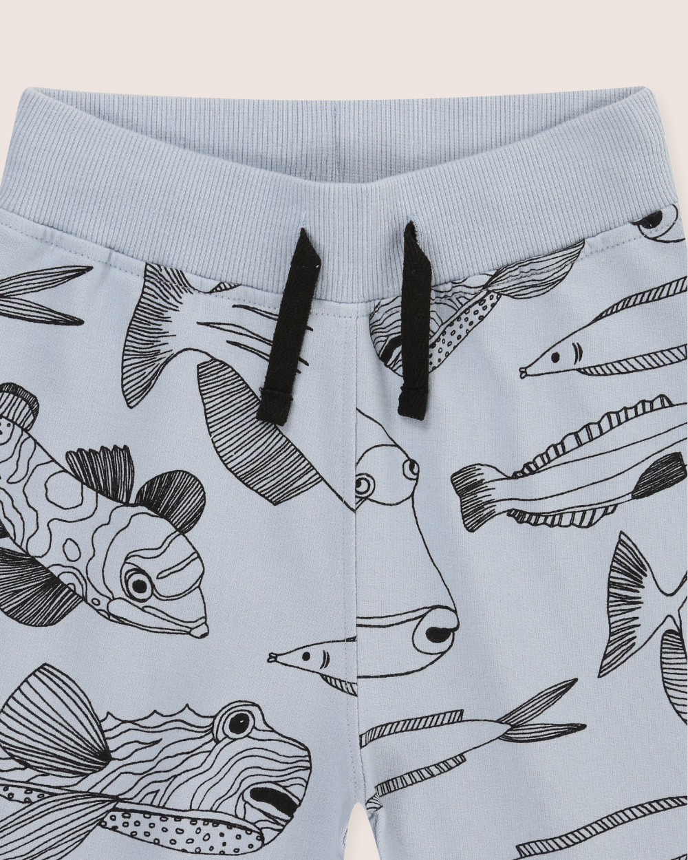 Blue Fish Print Joggers