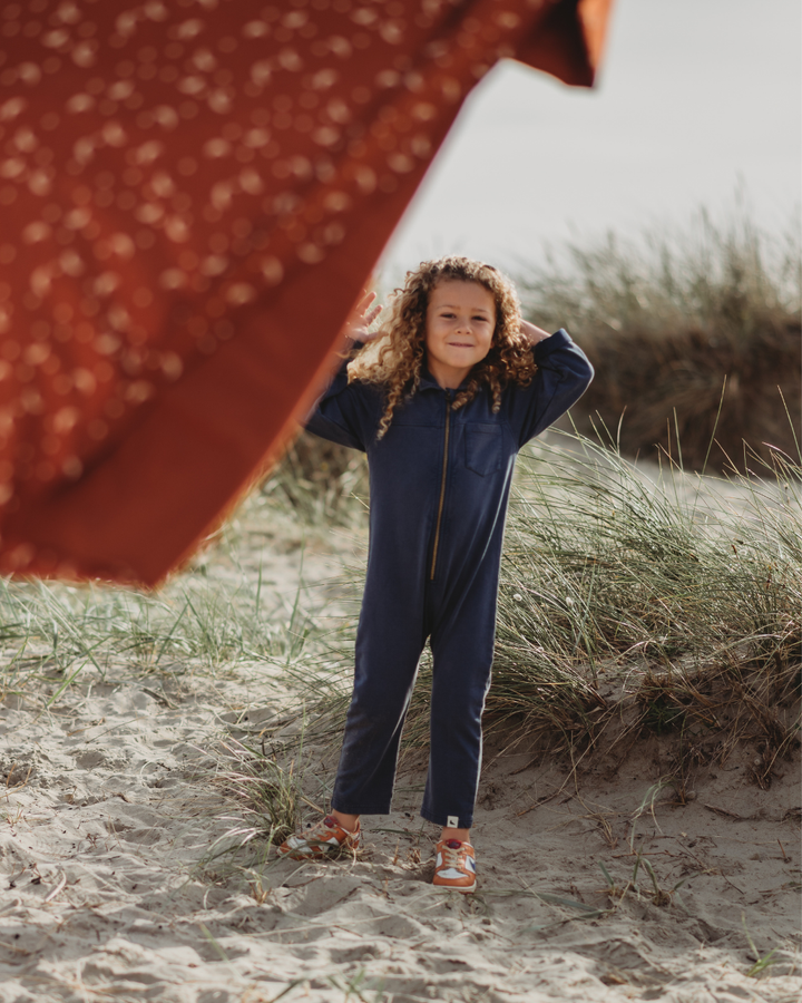 Navy Denim Romper
