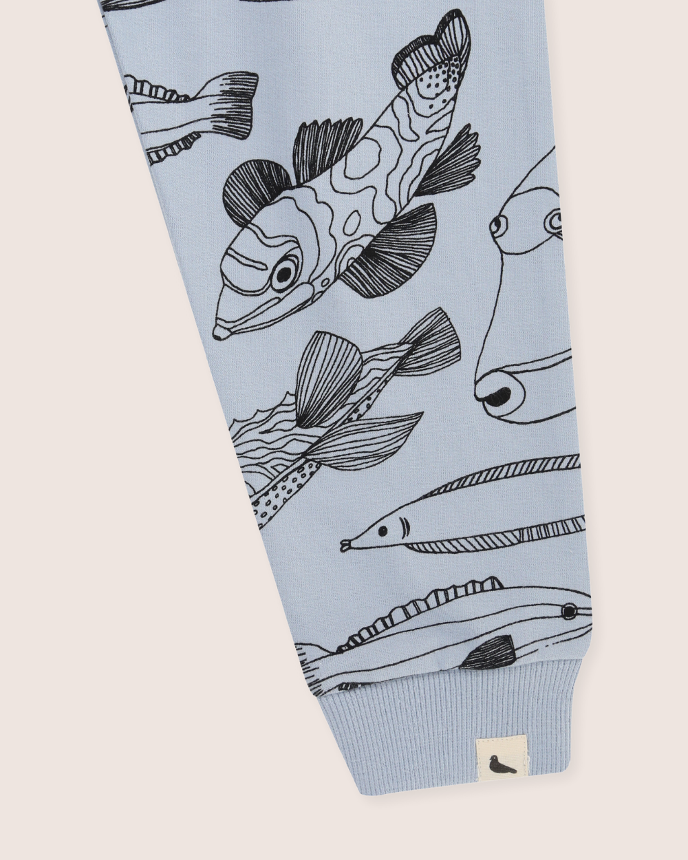 Blue Fish Print Joggers