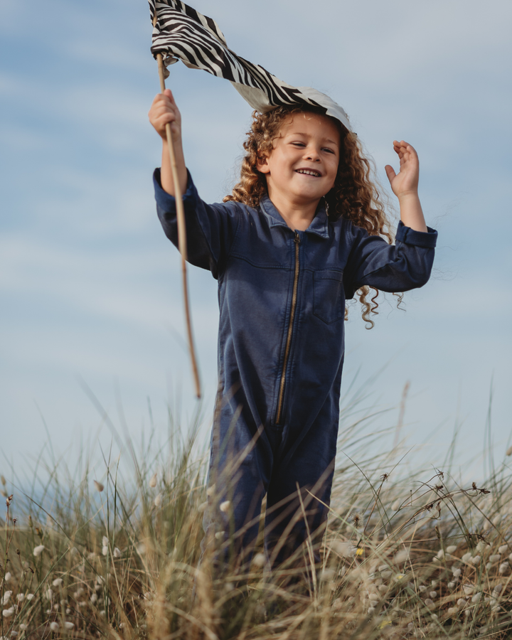 Navy Denim Romper