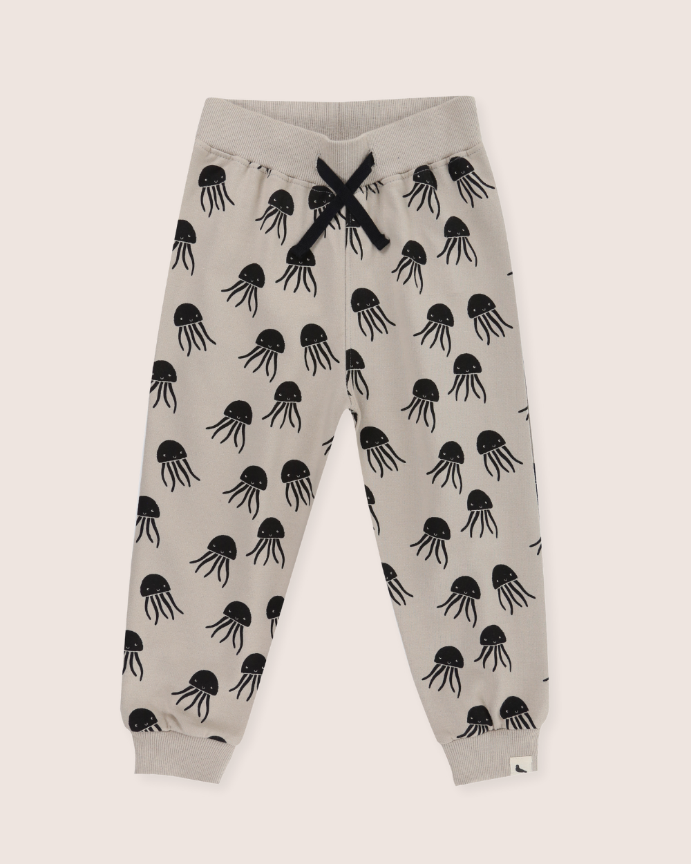 Grey Jellyfish Print Joggers