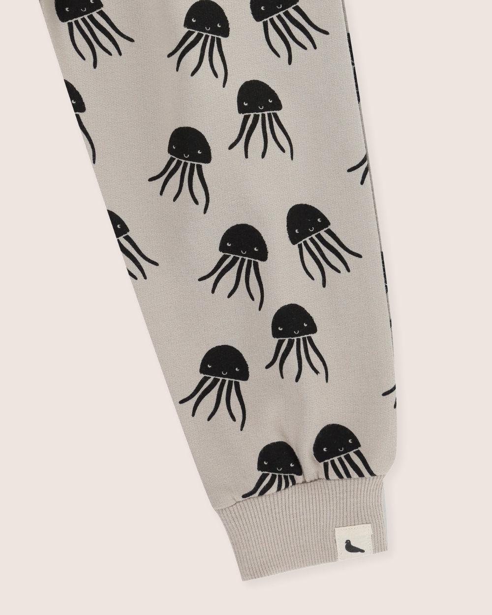 Grey Jellyfish Print Joggers