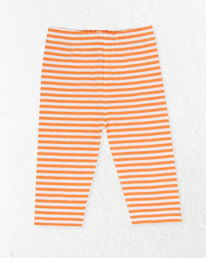 orange stripe print Legging - front image