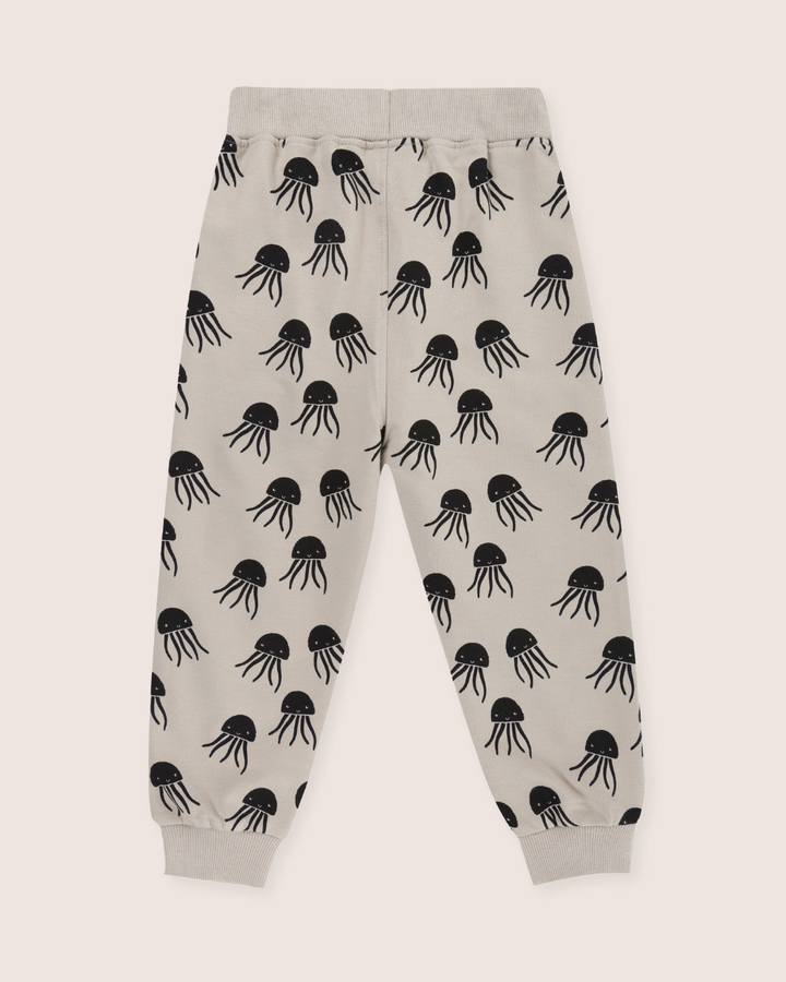 Grey Jellyfish Print Joggers
