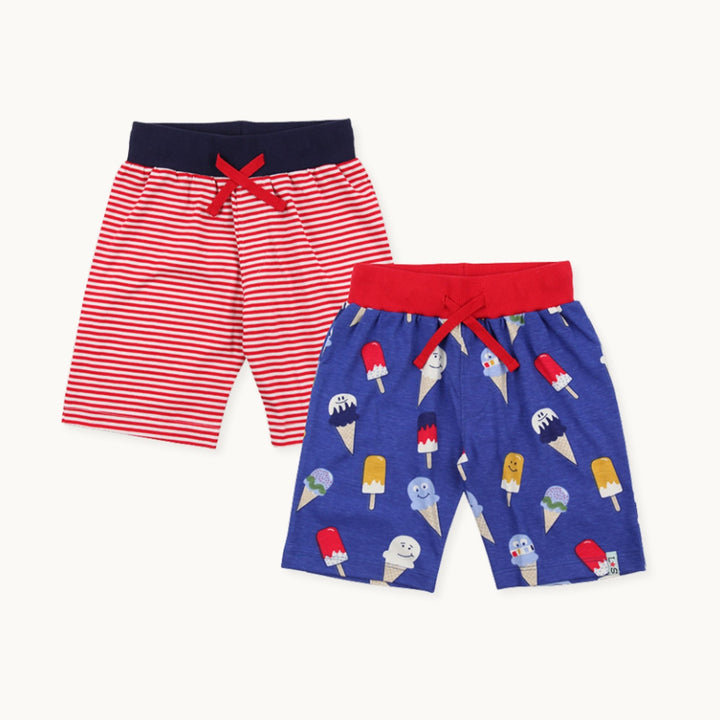 2-Pack Happy Ice & Stripe print Shorts image 