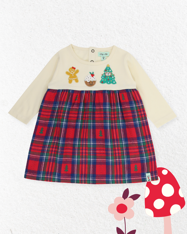 Festive Mix & Match Dress With Applique