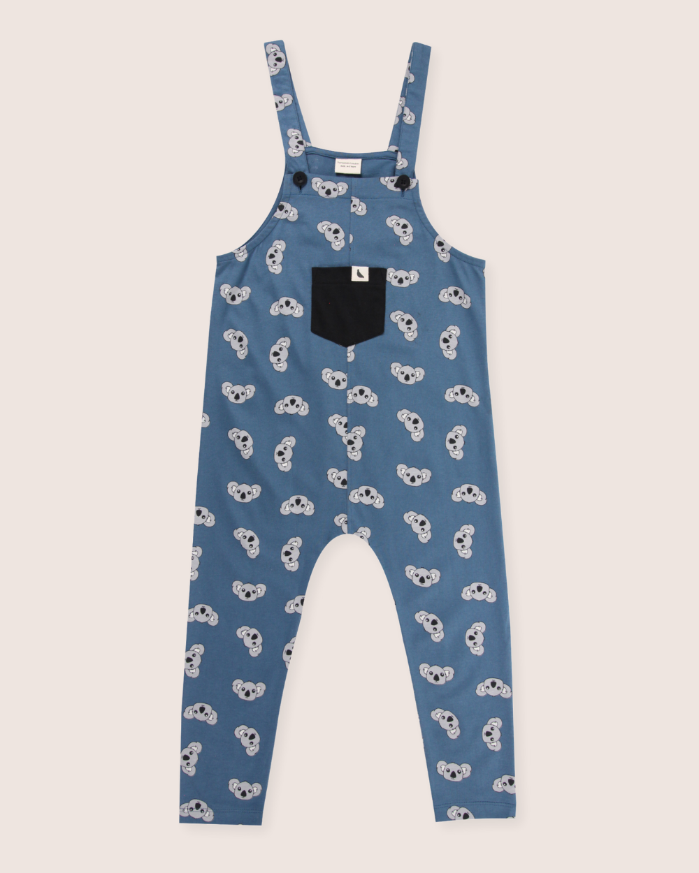 Blue Koala Print Dungarees
