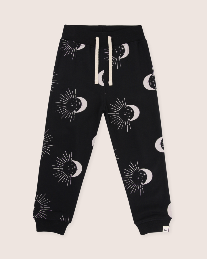 Black Astrology Print Joggers