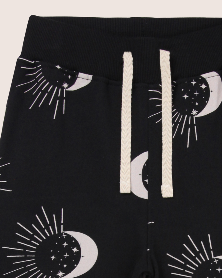 Black Astrology Print Joggers