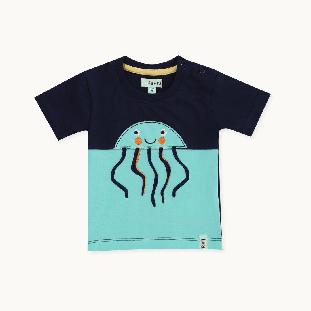 Multicoloured Jellyfish Print short sleeve Top And Short Set - image 2
