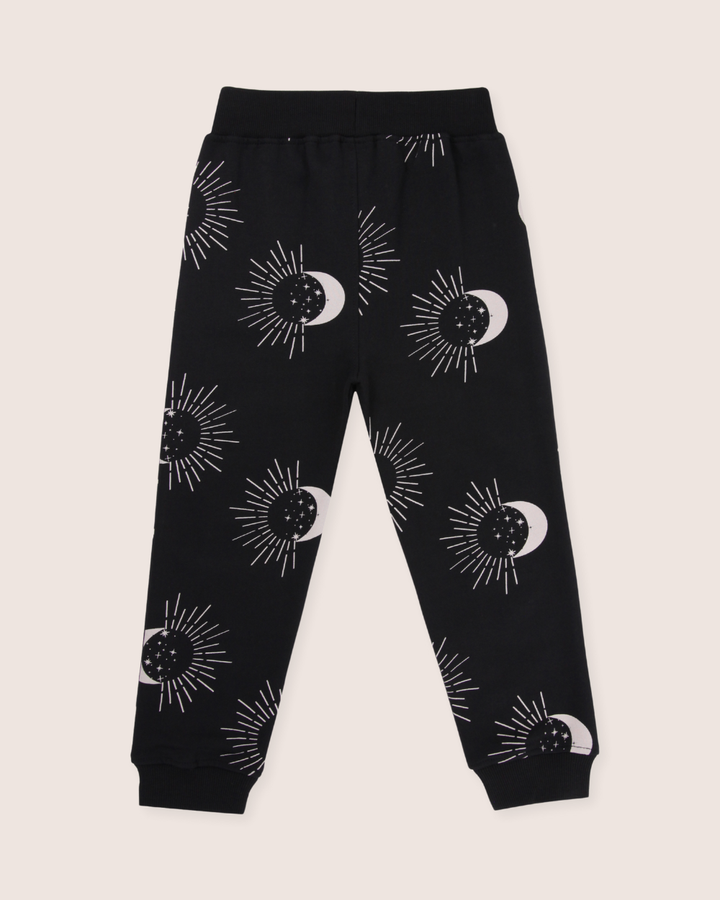 Black Astrology Print Joggers