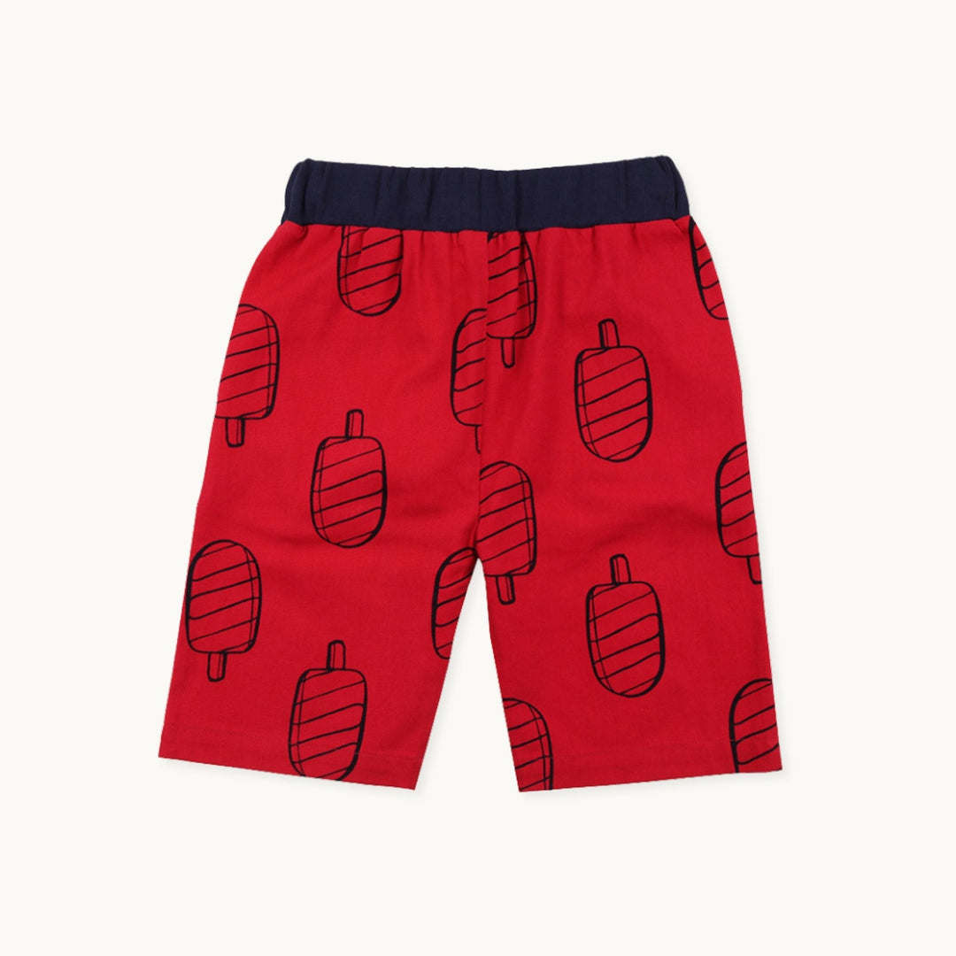 Organic cotton red lolly board shorts for kids - image 4