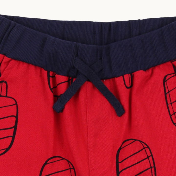Organic cotton red lolly board shorts for kids - image 2