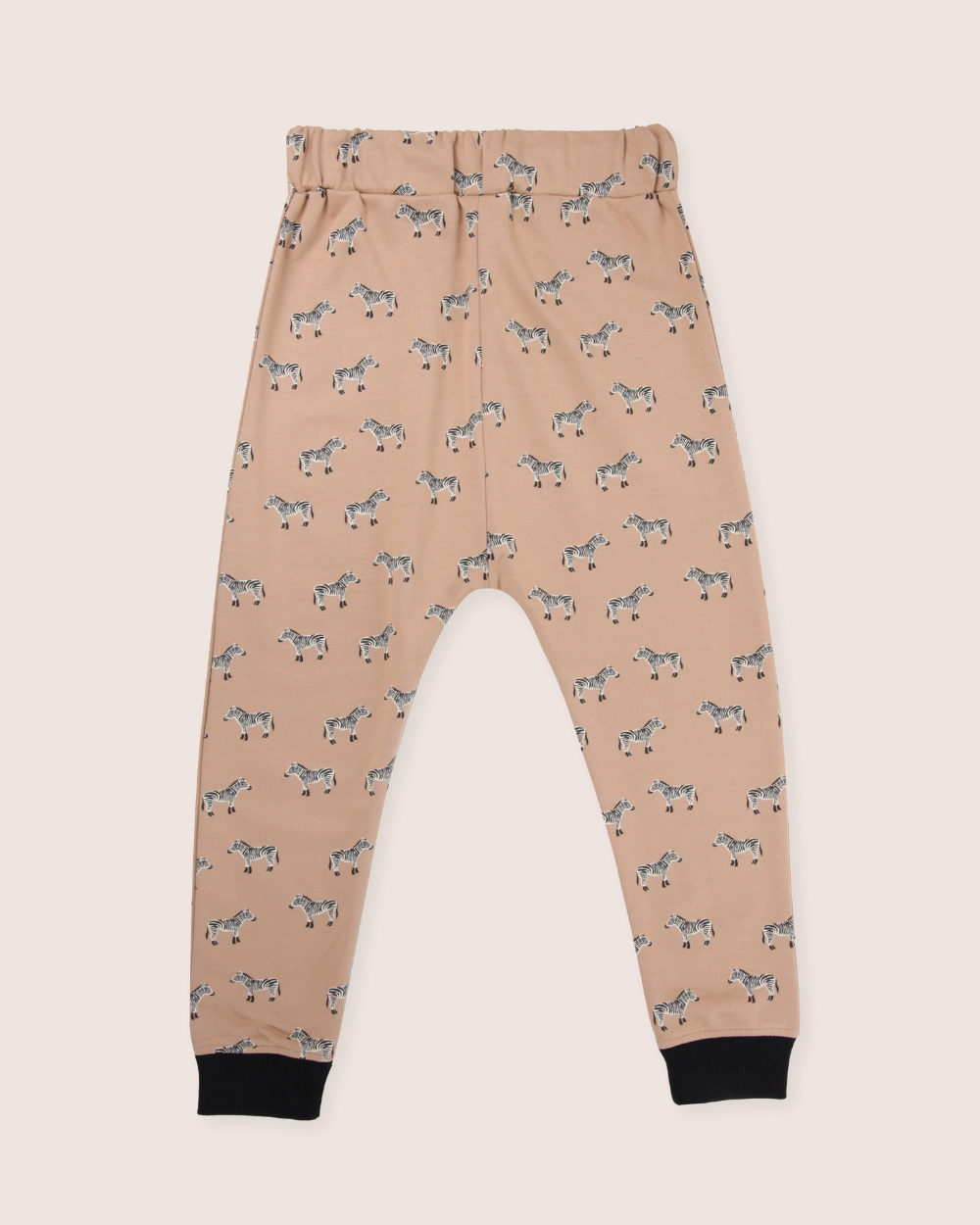 Beige Zebra Print Joggers