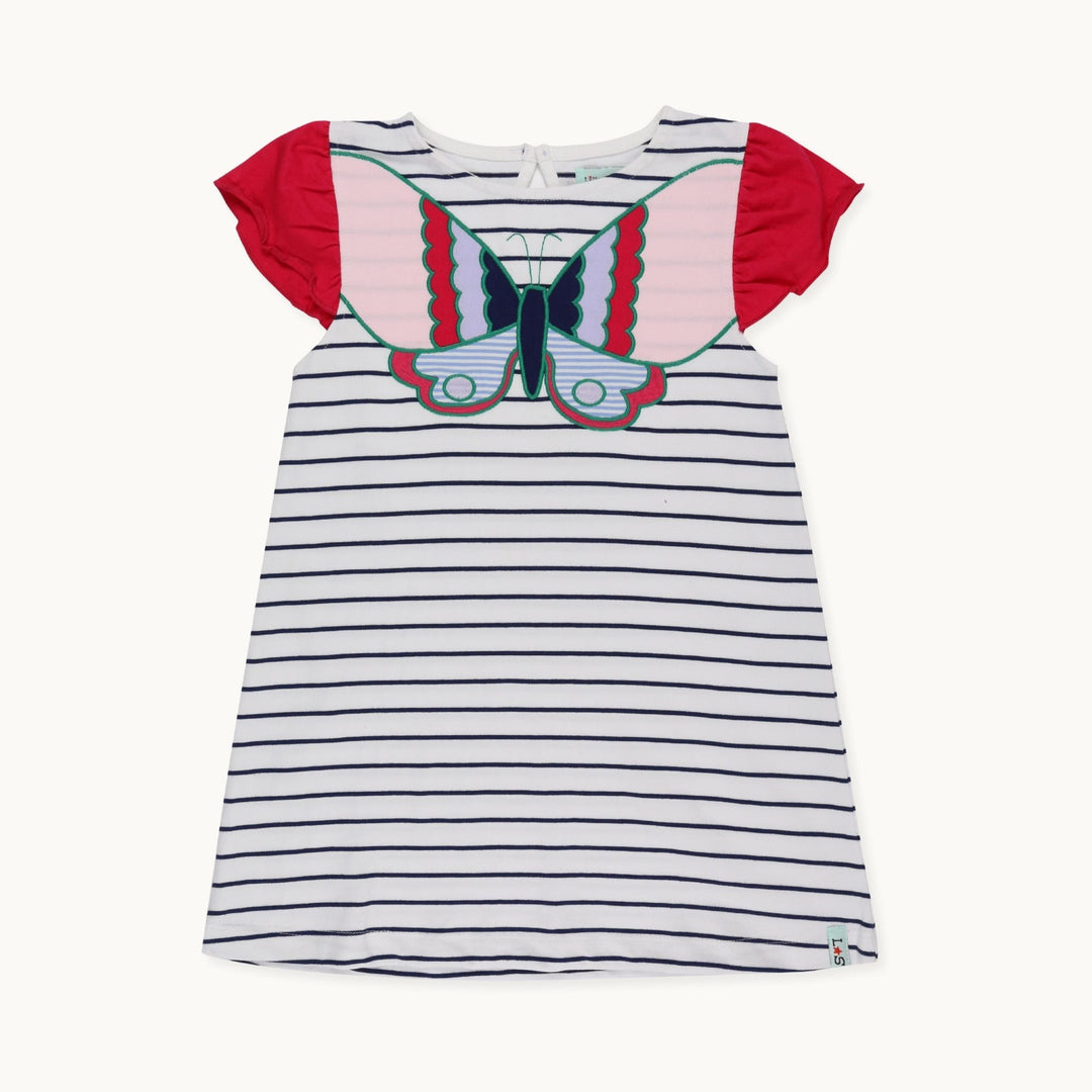 Applique Butterfly Stripe Dress - image 1