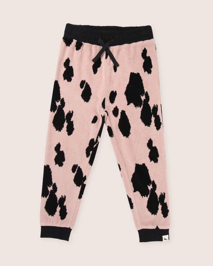 Pink Pony Print Velour Joggers