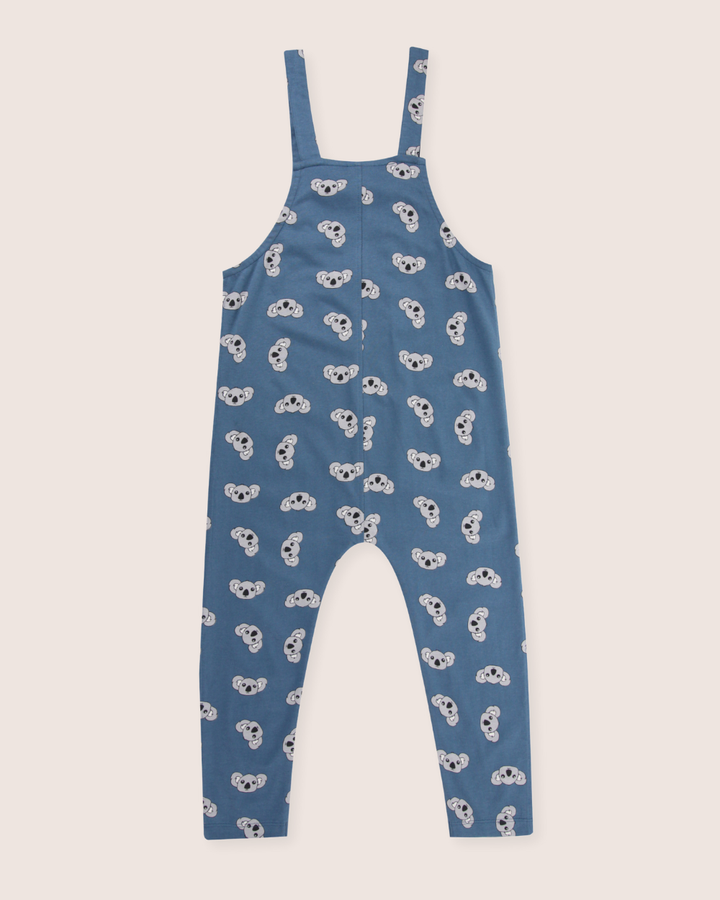 Blue Koala Print Dungarees
