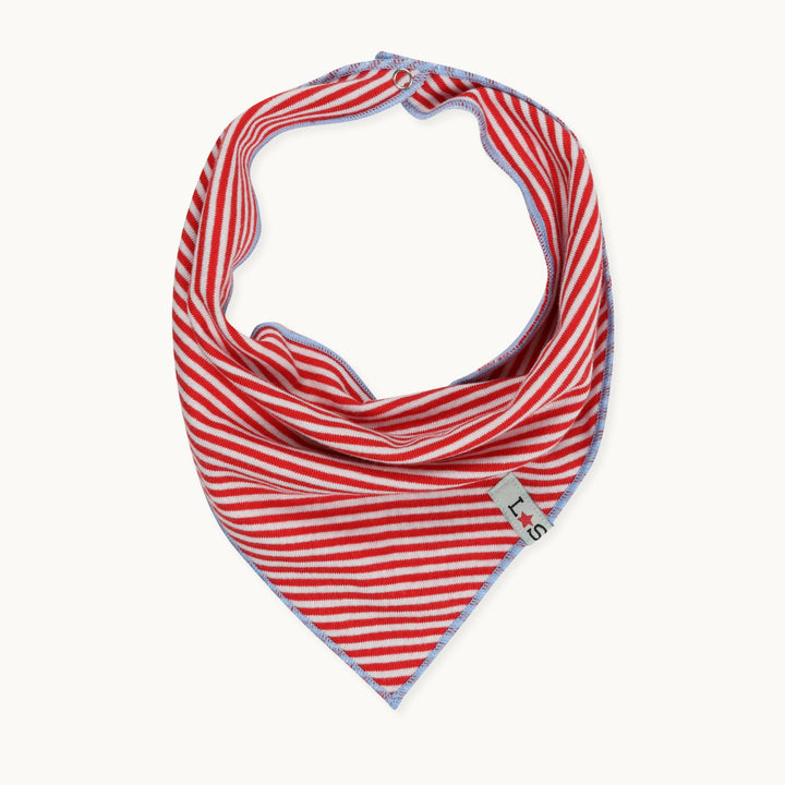 Organic Cotton red stripe bib