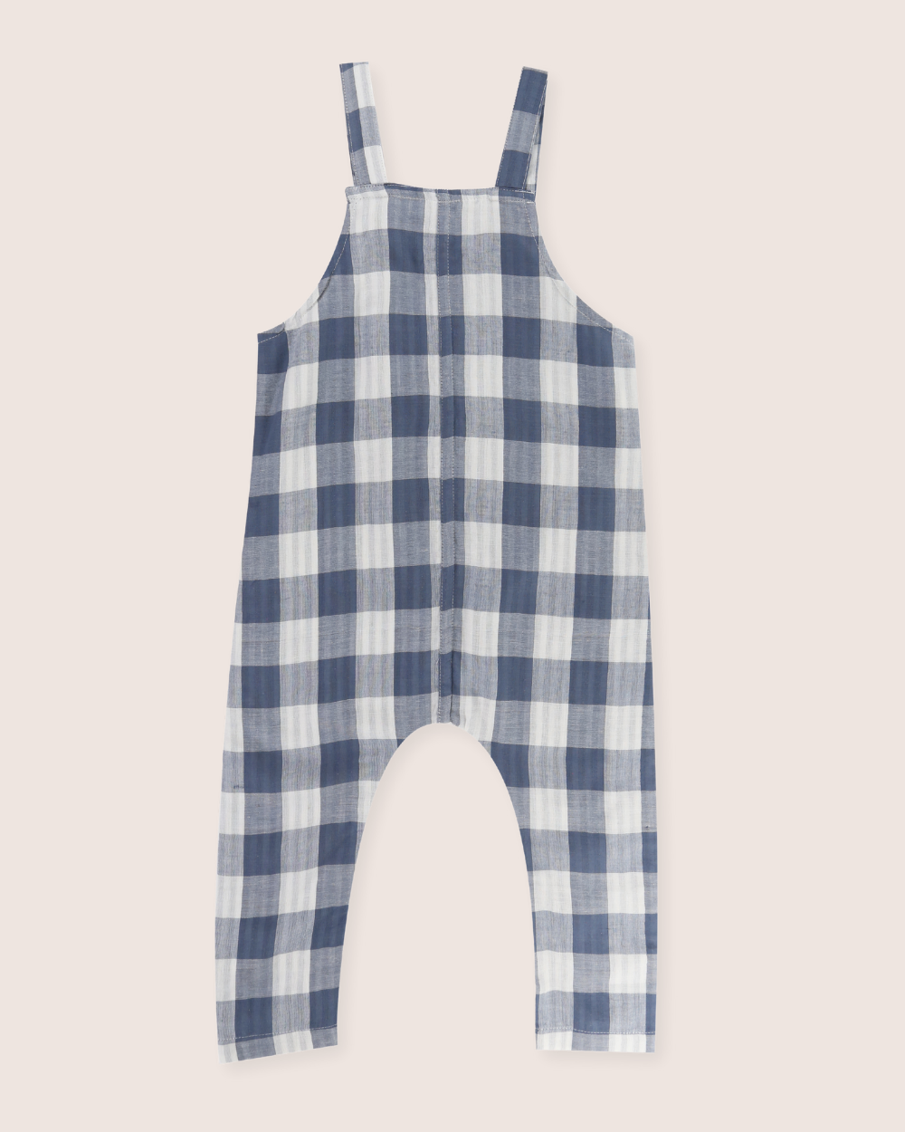 Multicolour Marine Check Print Reversible Dungarees