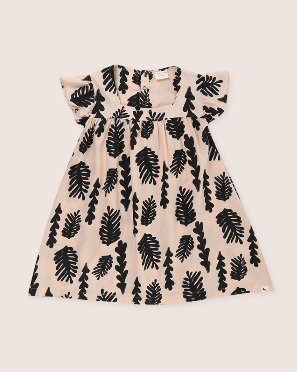 Cream Seaweed Print Dress