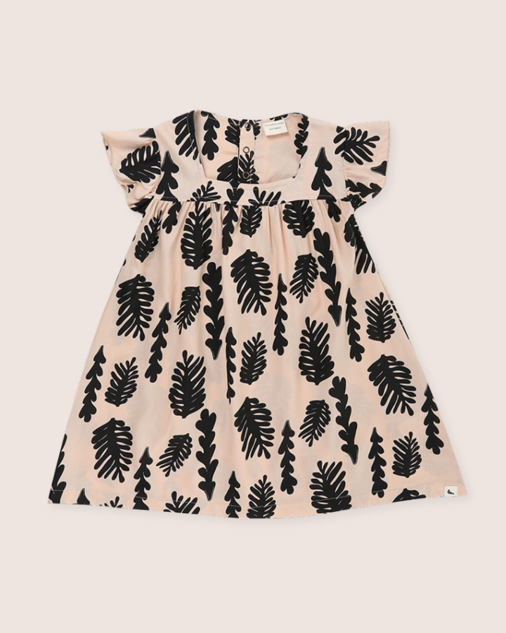 Cream Seaweed Print Dress