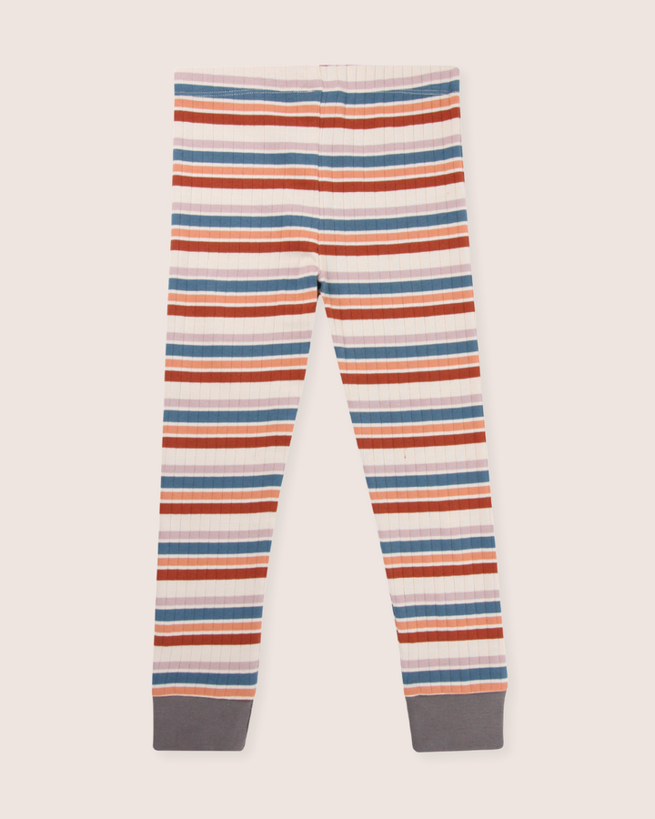 Multicolour Retro Stripe Print Leggings